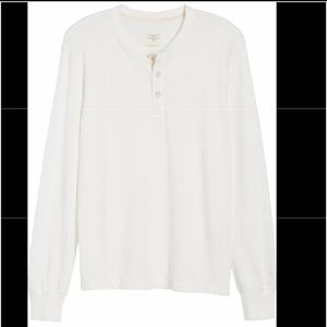 COPY - RAG&BONE Men’s white Henley top size M
